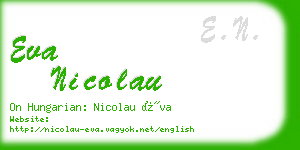 eva nicolau business card